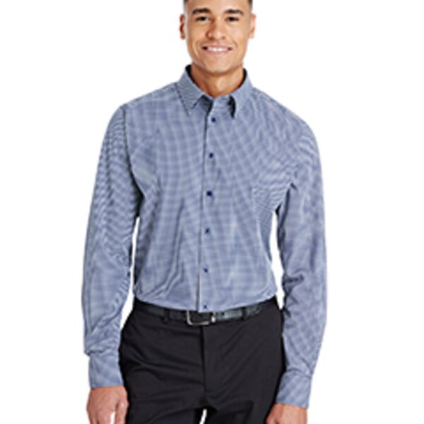 CrownLux Performance™ Men's Tonal Mini Check Shirt Thumbnail