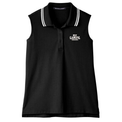 MVP - Ladies' CrownLux Performance™ Plaited Tipped Sleeveless Polo Thumbnail