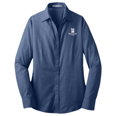L640  Port Authority® Women's Crosshatch Easy Care Shirt Thumbnail